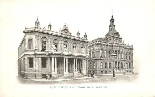 AK / Ansichtskarte Ipswich Post Office and Town Hall Kat. Ipswich