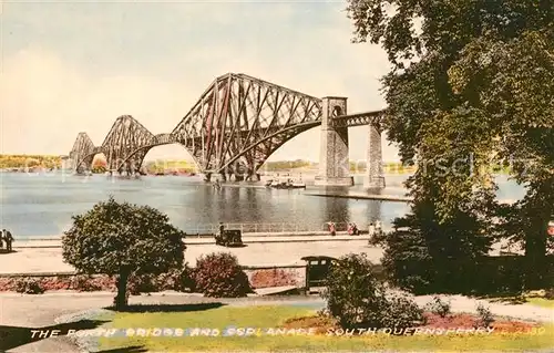 AK / Ansichtskarte South Queensferry Forth Bridge and Esplanade Valentines Card Kat. City of Edinburgh