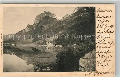 AK / Ansichtskarte Hintersee Berchtesgaden Panorama Kat. Berchtesgaden