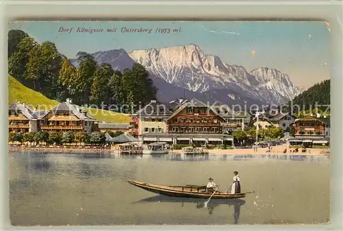 AK / Ansichtskarte Koenigssee mit Untersberg