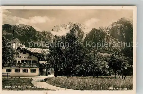 AK / Ansichtskarte Schoenau Berchtesgaden Gasthaus Kohlhiesl mit Goell und Brett Kat. Berchtesgaden