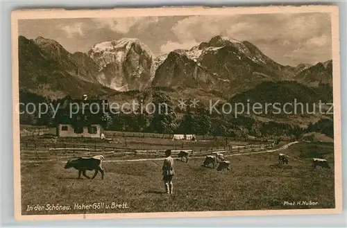 AK / Ansichtskarte Schoenau Berchtesgaden Hoher Goell und Brett Kat. Berchtesgaden