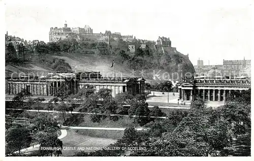 AK / Ansichtskarte Edinburgh Castle and National Gallery of Scotland Valentines card Kat. Edinburgh