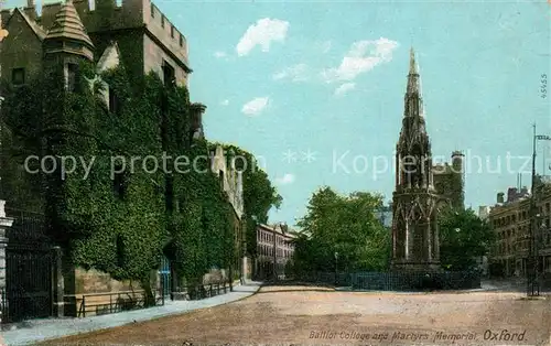 AK / Ansichtskarte Oxford Oxfordshire Balliol College and Martyrs Memorial Kat. Oxford