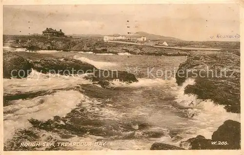 AK / Ansichtskarte Trearddur Bay Coast rough sea Kat. Isle of Anglesey