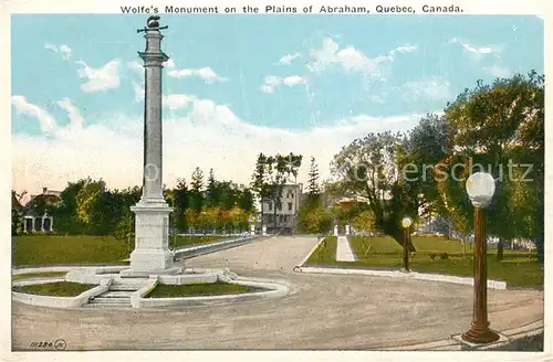 AK / Ansichtskarte Quebec Wolfe s Monument on the Plains of Abraham Kat. Quebec