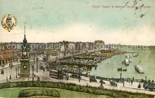 AK / Ansichtskarte Margate UK Clock Tower and Marine Terrace