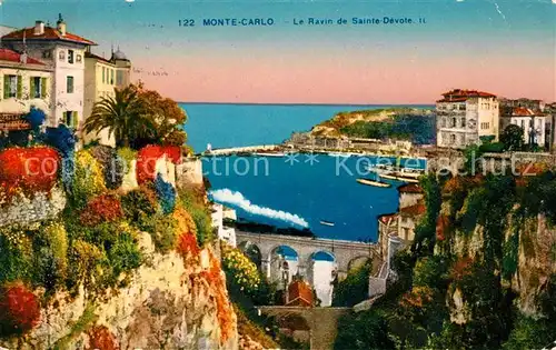 AK / Ansichtskarte Monte Carlo Le Ravin de Sainte Devote Kat. Monte Carlo