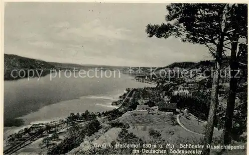 AK / Ansichtskarte Haldenhof Sipplinger Berg Schoenster Aussichtspunkt am Deutschen Bodeseeufer Kat. ueberlingen