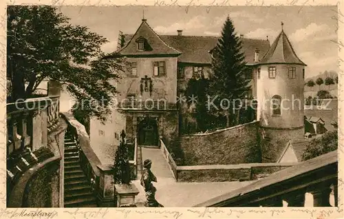 AK / Ansichtskarte Meersburg Bodensee Altes Schloss mit Terrasse Kat. Meersburg