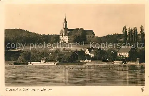 AK / Ansichtskarte Maurach Birnau Klosterkirche Ansicht vom See aus Kat. Uhldingen Muehlhofen