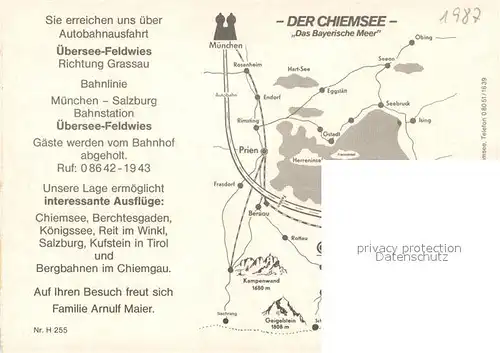 AK / Ansichtskarte Chiemsee mit Kaisergebirge Kampenwand Hochgern Kat. Chiemsee