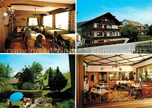 AK / Ansichtskarte Baiersbronn Schwarzwald Hotel Gasthof Pappel Gastraeume Garten Kat. Baiersbronn