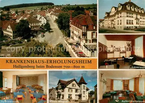AK / Ansichtskarte Heiligenberg Baden Krankenhaus Erholungsheim Speiseraum Haus Wagner Leseraum Aufenthaltsraum Kat. Heiligenberg