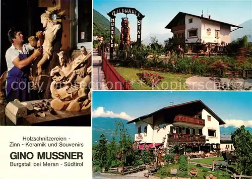AK / Ansichtskarte Burgstall Meran Holzschnitzereien Gino Mussner Kat. Italien