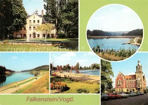 AK / Ansichtskarte Falkenstein Vogtland Schloss Talsperre Sperrmauer Freibad Rathaus Kat. Falkenstein Vogtland