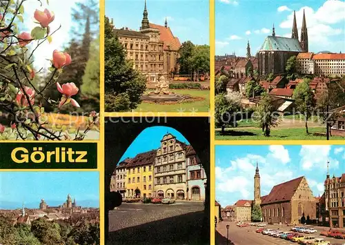 AK / Ansichtskarte Goerlitz Sachsen Stadtpark Platz der Befreiung Kirche Stadtblick Untermarkt Leninplatz Kat. Goerlitz