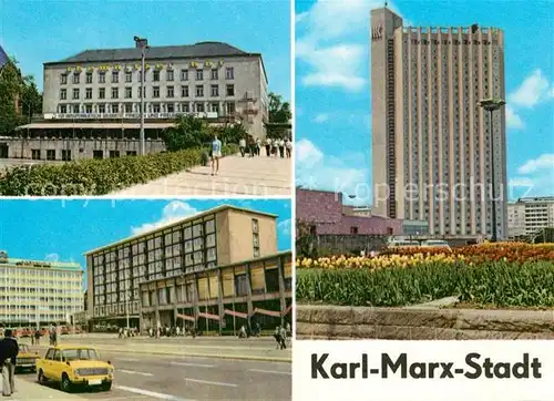 AK / Ansichtskarte Karl Marx Stadt Interhotels Chemnitzer Hof Kongress und Moskau Kat. Chemnitz