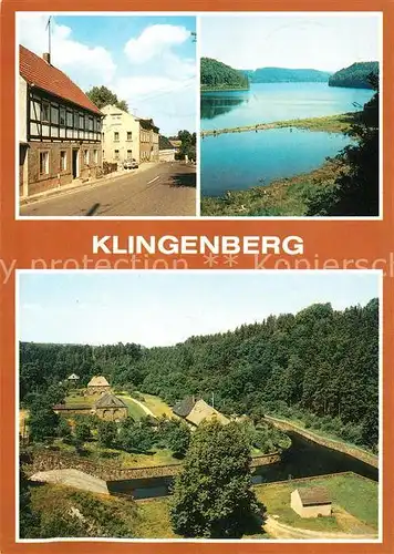 AK / Ansichtskarte Klingenberg Sachsen Hauptstrasse Talsperre Blick von der Staumauer Kat. Pretzschendorf