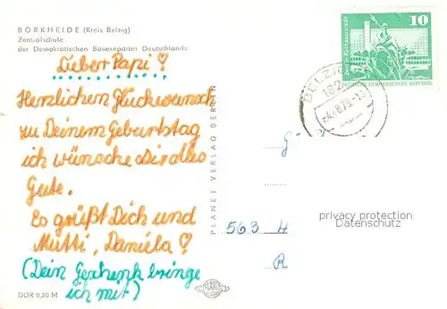 AK / Ansichtskarte Borkheide Zentralschule Bauernpartei Kat. Borkheide