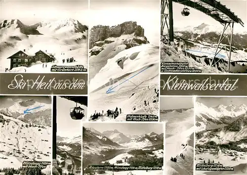 AK / Ansichtskarte Kleinwalsertal Schwarzwasserhuette Gruenhorn Kanzelwandbahn Bergstation Hirschegg Kat. Oesterreich