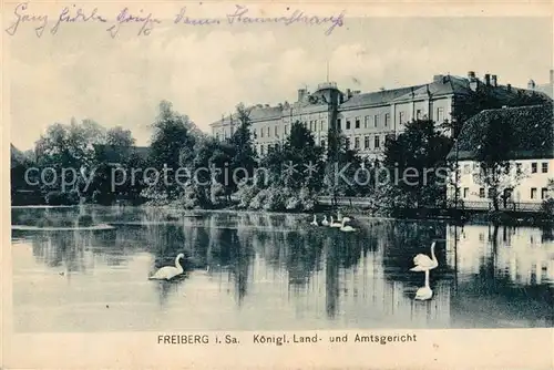 AK / Ansichtskarte Freiberg Sachsen Koenigliches Land und Amtsgericht Kat. Freiberg