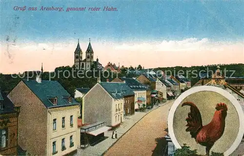 AK / Ansichtskarte Arenberg Koblenz Ortsansicht mit Kirche genannt roter Hahn Kat. Koblenz