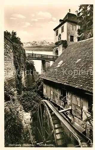 AK / Ansichtskarte Meersburg Bodensee Schlossmuehle Wasserrad Kat. Meersburg