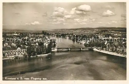 AK / Ansichtskarte Konstanz Bodensee Rheinbruecke Fliegeraufnahme Kat. Konstanz