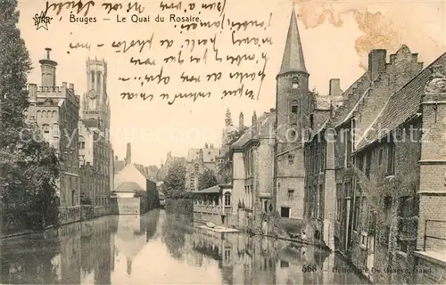 AK / Ansichtskarte Bruges Flandre Le Quai du Rosaire Kat. 