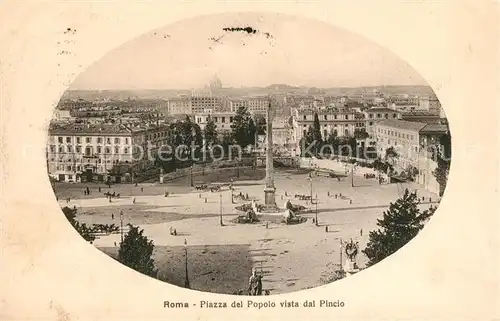 AK / Ansichtskarte Roma Rom Piazza del Popolo Pincio Kat. 