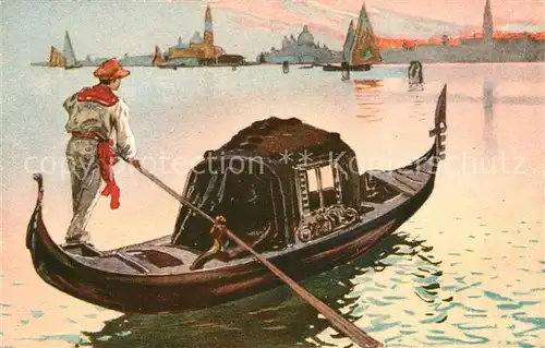 AK / Ansichtskarte Venezia Venedig La Gondola Kuenstlerkarte Kat. 