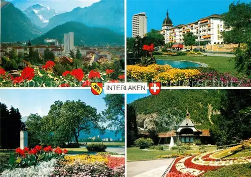 AK / Ansichtskarte Interlaken BE Jungfrau Grand Hotel Denkmal General Guisan Kat. Interlaken