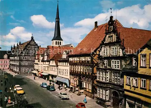 AK / Ansichtskarte Hameln Weser Osterstrasse Museum Stiftsherrenhaus Markt Kirche