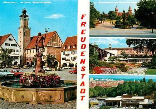 AK / Ansichtskarte Freudenstadt Marktplatz Rathaus Neptunbrunnen  Kat. Freudenstadt