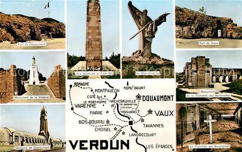 AK / Ansichtskarte Verdun Meuse et les Champs de Bataille Monuments aux Morts Kat. Verdun