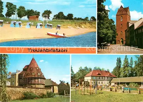 AK / Ansichtskarte Treuenbrietzen Strandbad Marienkirche Heimatmuseum Schwimmbad Kat. Treuenbrietzen