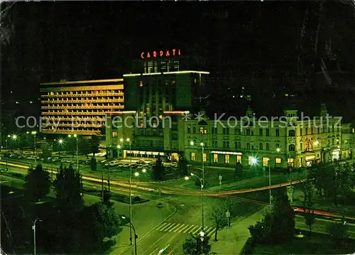 AK / Ansichtskarte Brasov Hotelul Carpati Nachtaufnahme Kat. Kronstadt Brasov