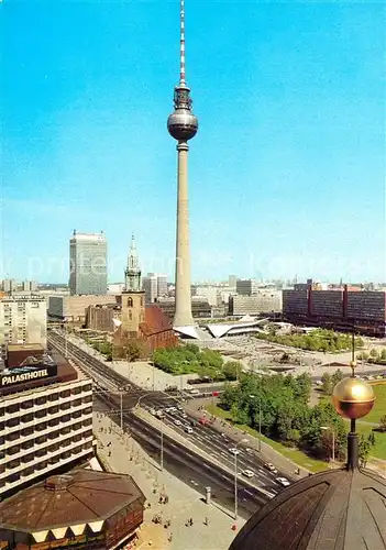 AK / Ansichtskarte Berlin Blick vom Dom Fernsehturm Hauptstadt der DDR Kat. Berlin