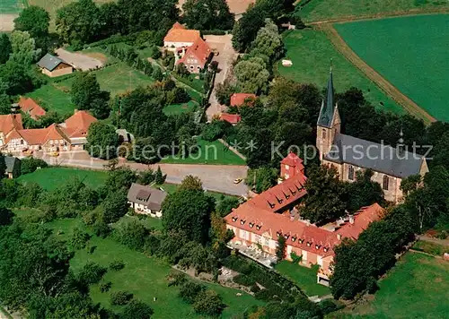 AK / Ansichtskarte Lage Rieste Pfarrkirche Wallfahrtskirche des Kreuzes zu Lage Fliegeraufnahme