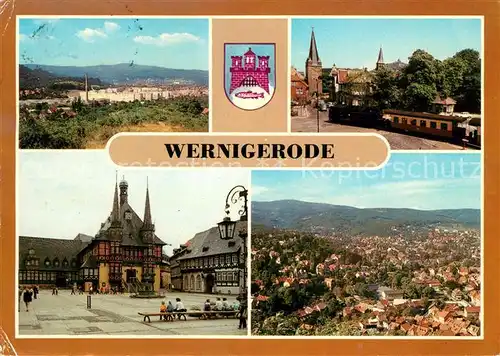 AK / Ansichtskarte Wernigerode Harz Neubaugebiet Burgbreite Harzquerbahn Westerntor Rathaus Kat. Wernigerode