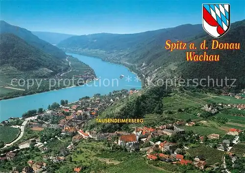 AK / Ansichtskarte Spitz Donau Tausendeimerberg Fliegeraufnahme Kat. Spitz Wachau Donau