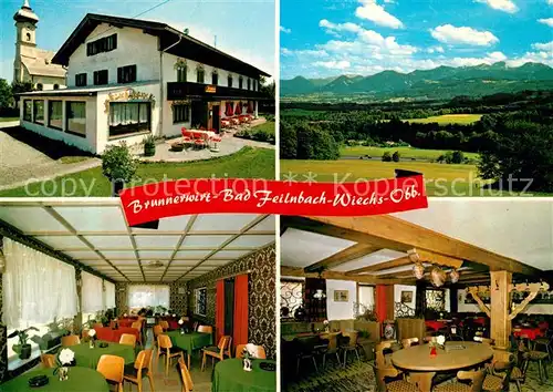 AK / Ansichtskarte Wiechs Bad Feilnbach Brunnerwirt Gastraum Bar Panorama Kat. Bad Feilnbach