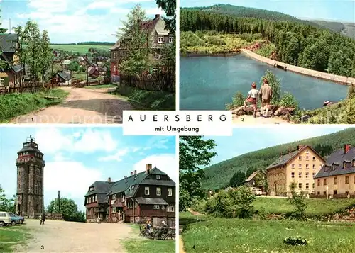 AK / Ansichtskarte Auersberg Wildenthal Carlsfeld Sosa Talsperre des Friedens HOG Berghotel Auersberg Wildenthal Konsumhotel Am Auersberg Kat. Eibenstock