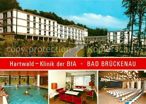 AK / Ansichtskarte Bad Brueckenau Hartwald Klinik der BfA Hallenbad Zimmer Veranstaltungsraum Kat. Bad Brueckenau