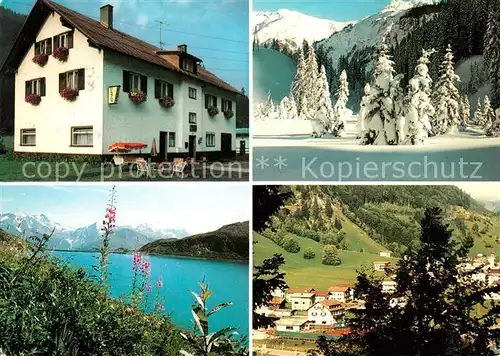 AK / Ansichtskarte Kloesterle Vorarlberg Haus Haller Seeblick Winteridyll Panorama Kat. Kloesterle