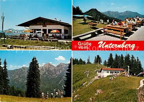 AK / Ansichtskarte Ruhpolding Gipfelgaststaette Unternberg Sonnenterrasse Hoehenwandern Drachenflugplatz Kat. Ruhpolding