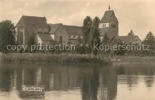 AK / Ansichtskarte Mittelzell Kloster Kirche Ansicht vom See aus Kat. Reichenau Bodensee