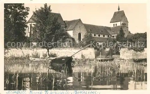 AK / Ansichtskarte Mittelzell Kloster Kirche Seeufer Kat. Reichenau Bodensee