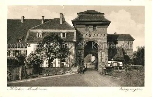 AK / Ansichtskarte Maulbronn Kloster Eingangstor Kat. Maulbronn